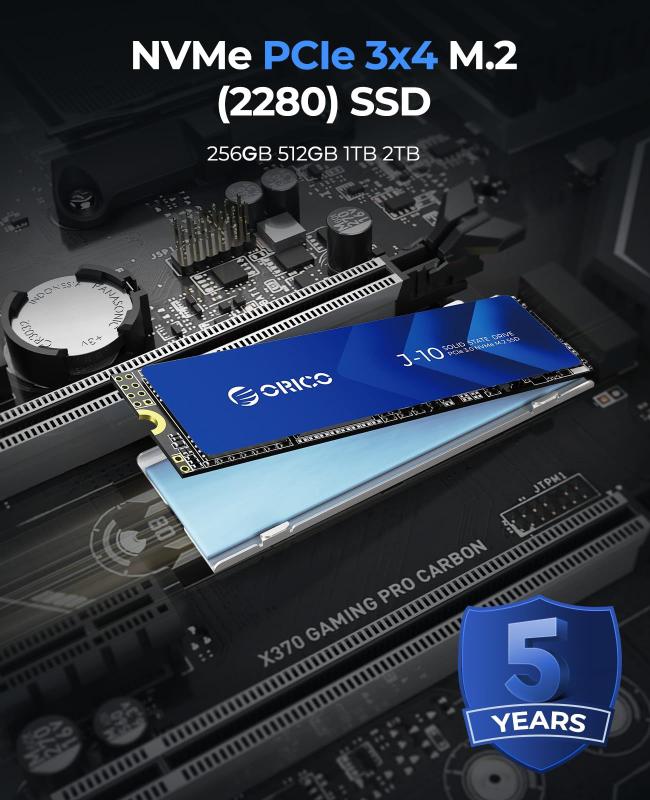 Unidade de estado sólido ORICO NVMe SSD 1 TB M.2 PCIe Gen3x4 2280